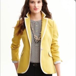 Banana Republic yellow with white trim jacket